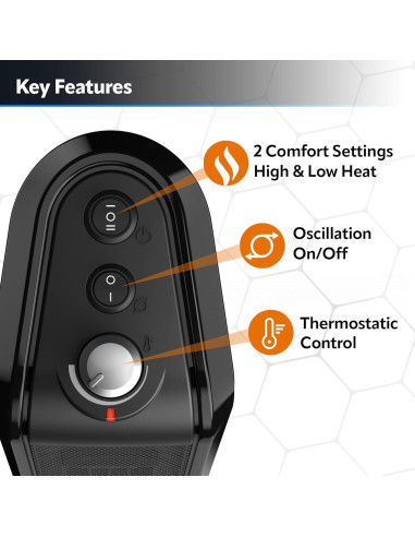 Calentador de espacio cerámico Lasko CT16450 1500W oscilante