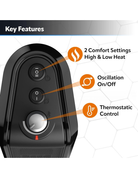 Calentador de espacio cerámico Lasko CT16450 1500W oscilante