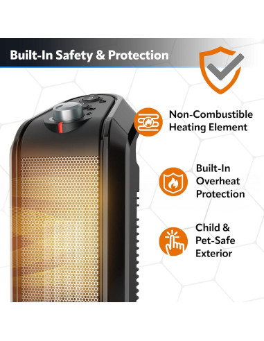 Calentador de espacio cerámico Lasko CT16450 1500W oscilante