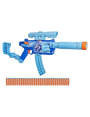 Blaster Nerf Loadout FrostFusion con 30 Dardos y Accesorios