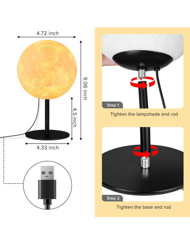 Lámpara de Mesa Regulable Ehobroc 30 Modos 12x23cm