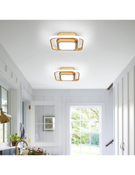 Luz de Techo LED Cuadrada CANEOE Dorada 36W 6000K