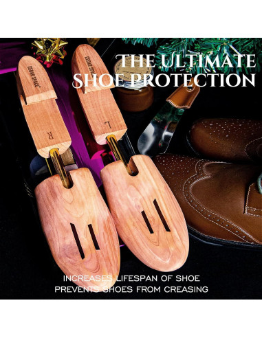 Estirador de Zapatos de Madera Cedar Space 6.5-14 Ajustable