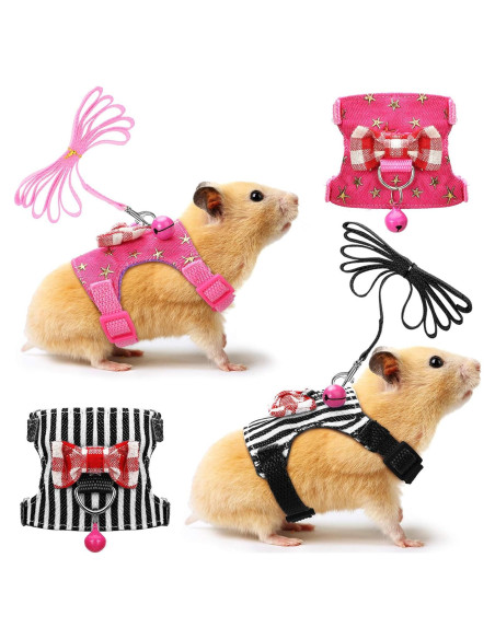 Arnés y Correa para Mascotas Pequeñas SATINIOR S Negro/Rosa