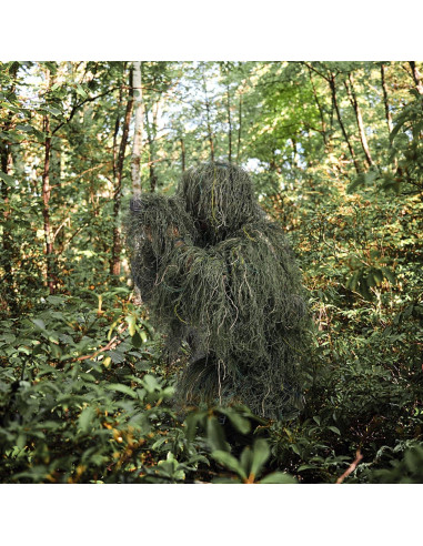 Traje Ghillie 5 en 1 Camuflaje 3D Unisex para Caza y Disfraces
