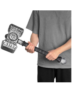 Martillo Vikingo de Plástico 53 cm para Cosplay y Halloween 2