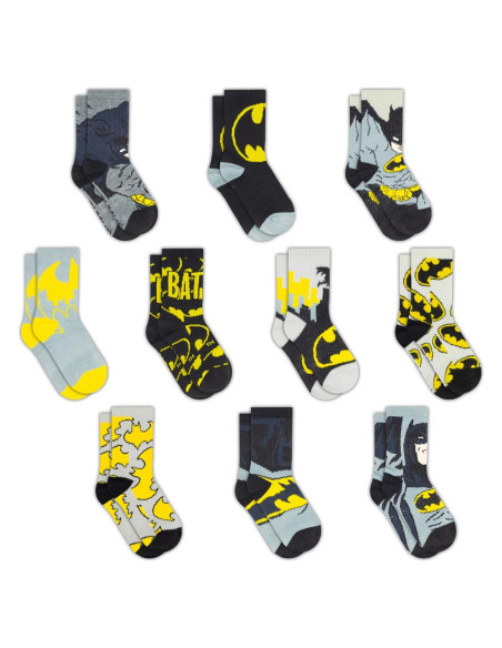Calcetines DC Comics para Niños - Paquete de 10 con Superhéroes