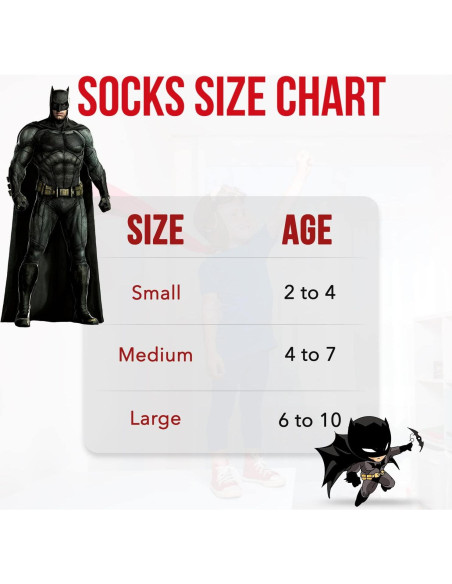 Calcetines DC Comics para Niños - Paquete de 10 con Superhéroes