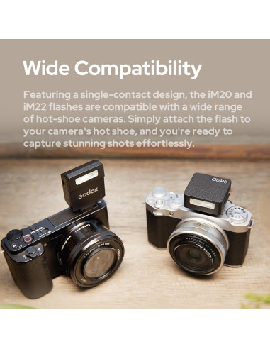 Flash Godox iM22 Speedlite Mini 440 Destellos Batería Litio