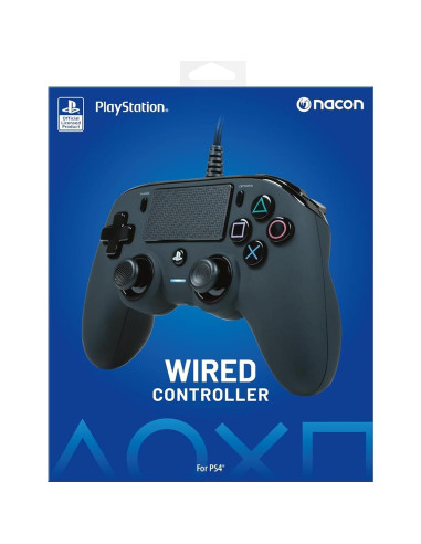 Controlador con cable Nacon para PS4 y PC - Negro