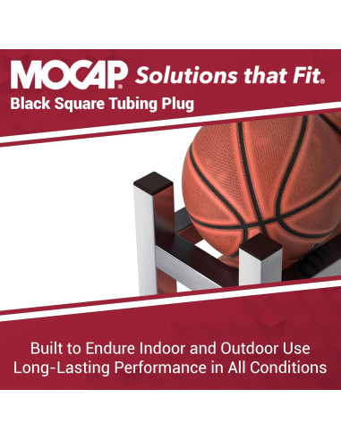 Insertos de Tapones para Tubos Cuadrados MOCAP 50mm Negro LDPE