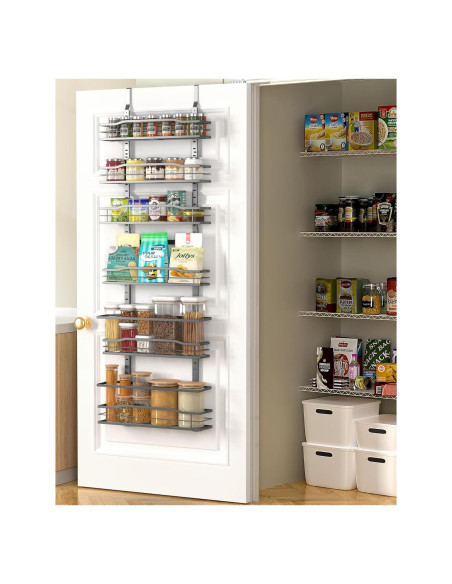 Organizador de Despensa Moforoco 6 Niveles Metal Negro