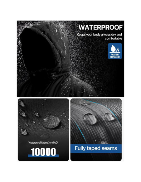 Chaqueta de Esquí Impermeable Free Soldier para Hombres - Forro Polar