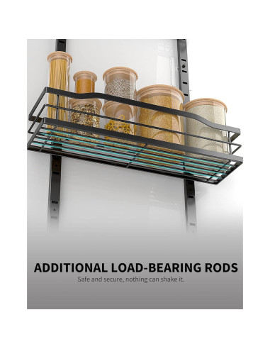 Organizador de Despensa Moforoco 6 Niveles Metal Negro