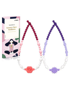 Collares Masticables Sensoriales de Silicona - 2 Piezas Flor
