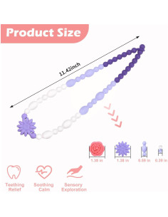 Collares Masticables Sensoriales de Silicona - 2 Piezas Flor 2