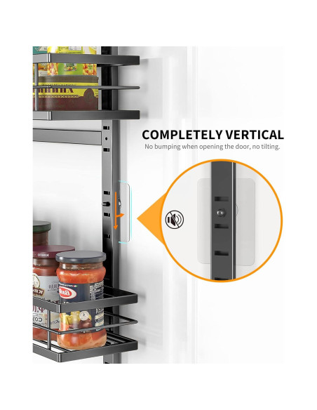 Organizador de Despensa Moforoco 6 Niveles Metal Negro