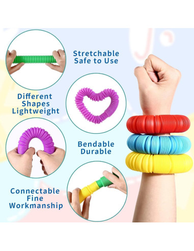 Tuberías Pop Sensory Vanblue Grande 8 Pcs Juguetes Antiestrés