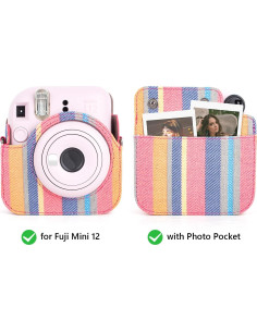 Funda para cámara Fujifilm Instax Mini 12 con álbum y correa 2
