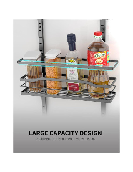 Organizador de Despensa Moforoco 6 Niveles Metal Negro