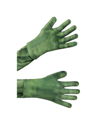 Guantes de disfraz Deluxe Hulk Jazwares para niños - Tela verde