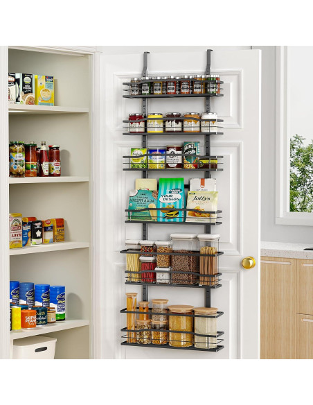 Organizador de Despensa Moforoco 6 Niveles Metal Negro