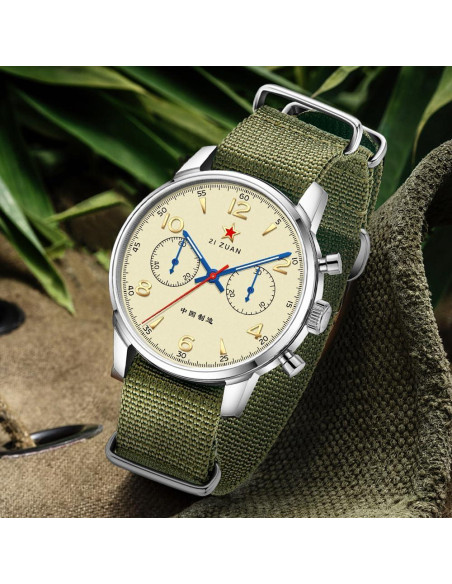 Reloj mecánico cronógrafo TOPHILL 1963 40mm piloto hombre