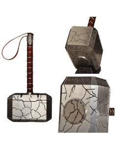 Martillo de Thor Luminosa 44.5cm - Metal con Efectos Relámpago 2