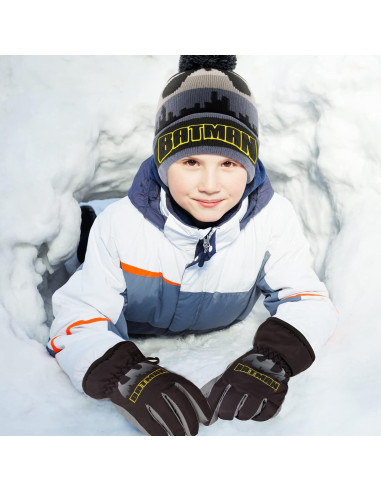 Set de Gorro y Guantes de Invierno Batman DC Comics 3 Piezas