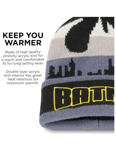 Set de Gorro y Guantes de Invierno Batman DC Comics 3 Piezas