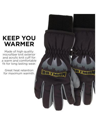 Set de Gorro y Guantes de Invierno Batman DC Comics 3 Piezas