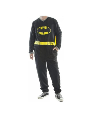 Pijama con capa para hombres Batman - Grande - Negro