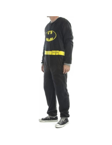Pijama con capa para hombres Batman - Grande - Negro