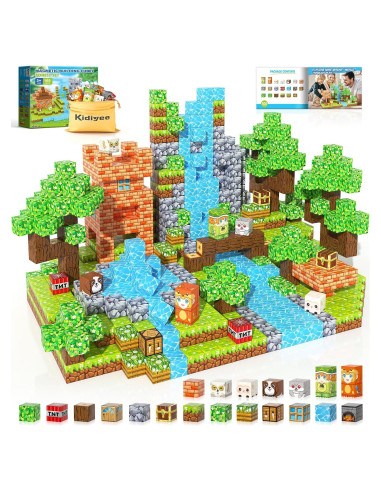 Set de Bloques Magnéticos Kidiyee 100PCS Bosque - Juguetes STEM