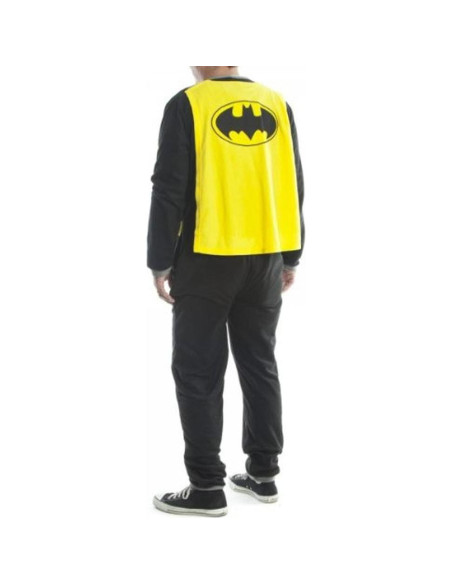 Pijama con capa para hombres Batman - Grande - Negro