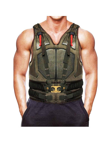 Chaleco de Cuero Militar para Hombres III-Fashions Grande