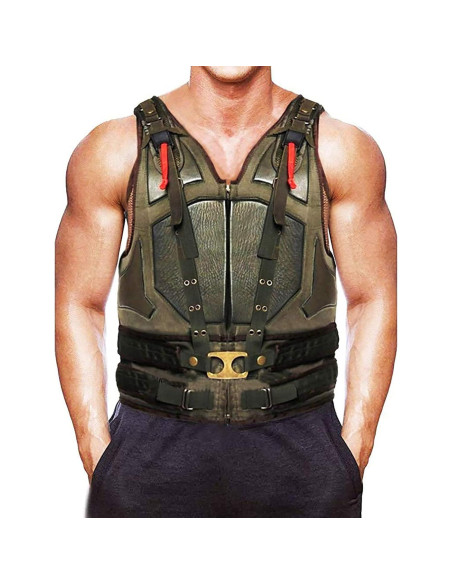 Chaleco de Cuero Militar para Hombres III-Fashions Grande