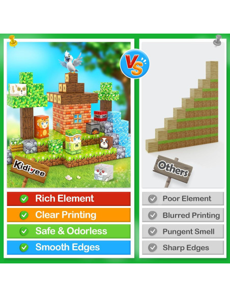 Set de Bloques Magnéticos Kidiyee 100PCS Bosque - Juguetes STEM Set de Bloques Magnéticos Kidiyee 100PCS Bosque - Juguetes STEM