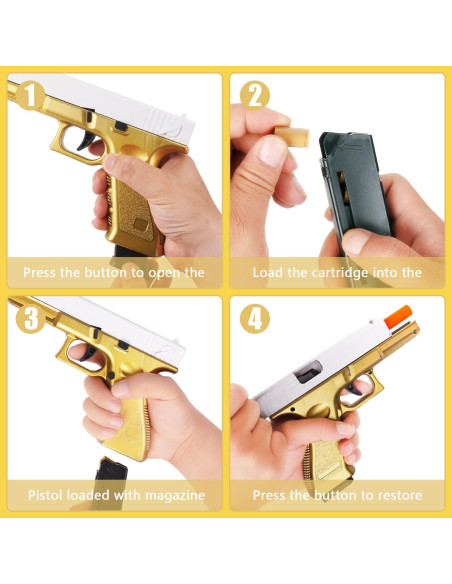 Paquete de 2 Pistolas de Juguete Antiestrés TFHUGFHG 1911