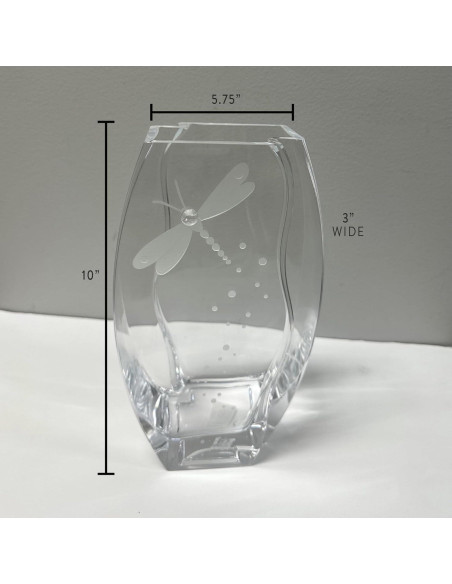 Jarrón de Cristal Royal 25.4 cm India Handicrafts Dragón