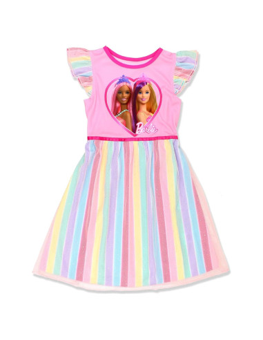 Vestido de Fantasía Rosa Barbie para Niñas - Pijama 4 años