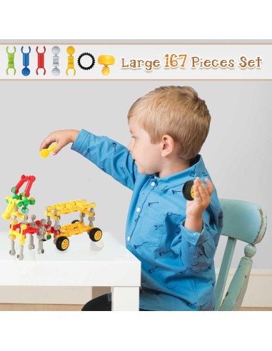 Juego de Bloques de Construcción KUTOI - 167 Piezas Educativas
