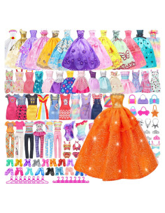 75 Piezas Ropa de Muñeca ZITA ELEMENT con Accesorios