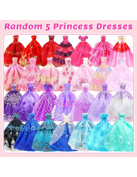 75 Piezas Ropa de Muñeca ZITA ELEMENT con Accesorios