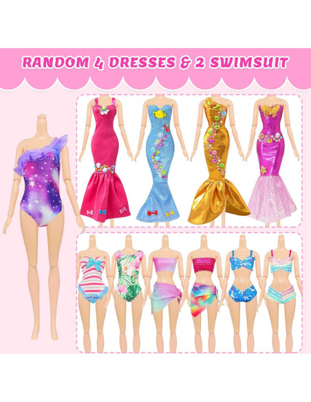 75 Piezas Ropa de Muñeca ZITA ELEMENT con Accesorios