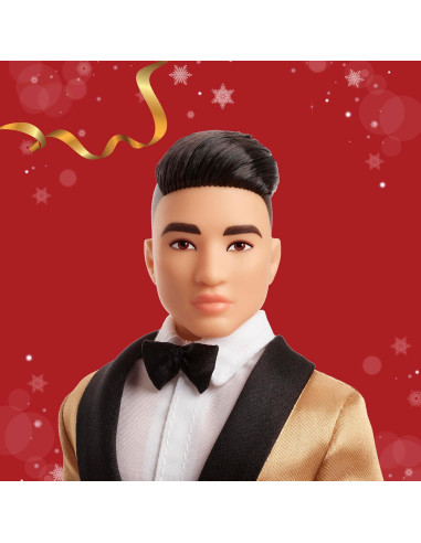 Muñeco Ken 2025 Holiday Barbie Mattel con Traje Completo