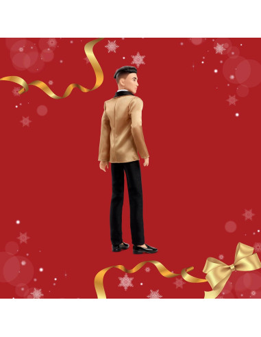 Muñeco Ken 2025 Holiday Barbie Mattel con Traje Completo