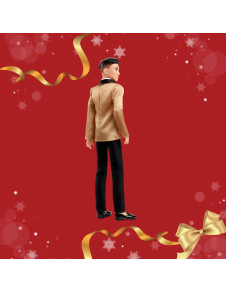 Muñeco Ken 2025 Holiday Barbie Mattel con Traje Completo