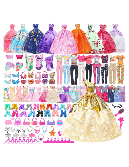 100 Piezas Ropa y Accesorios para Muñecas 29 cm - Unicorn Element