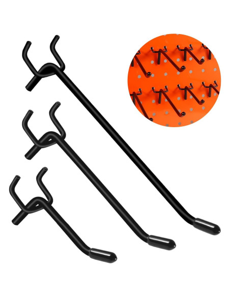 Ganchos de Tablero de Clavos Dualshine 60 Pcs 5-15 cm Negro